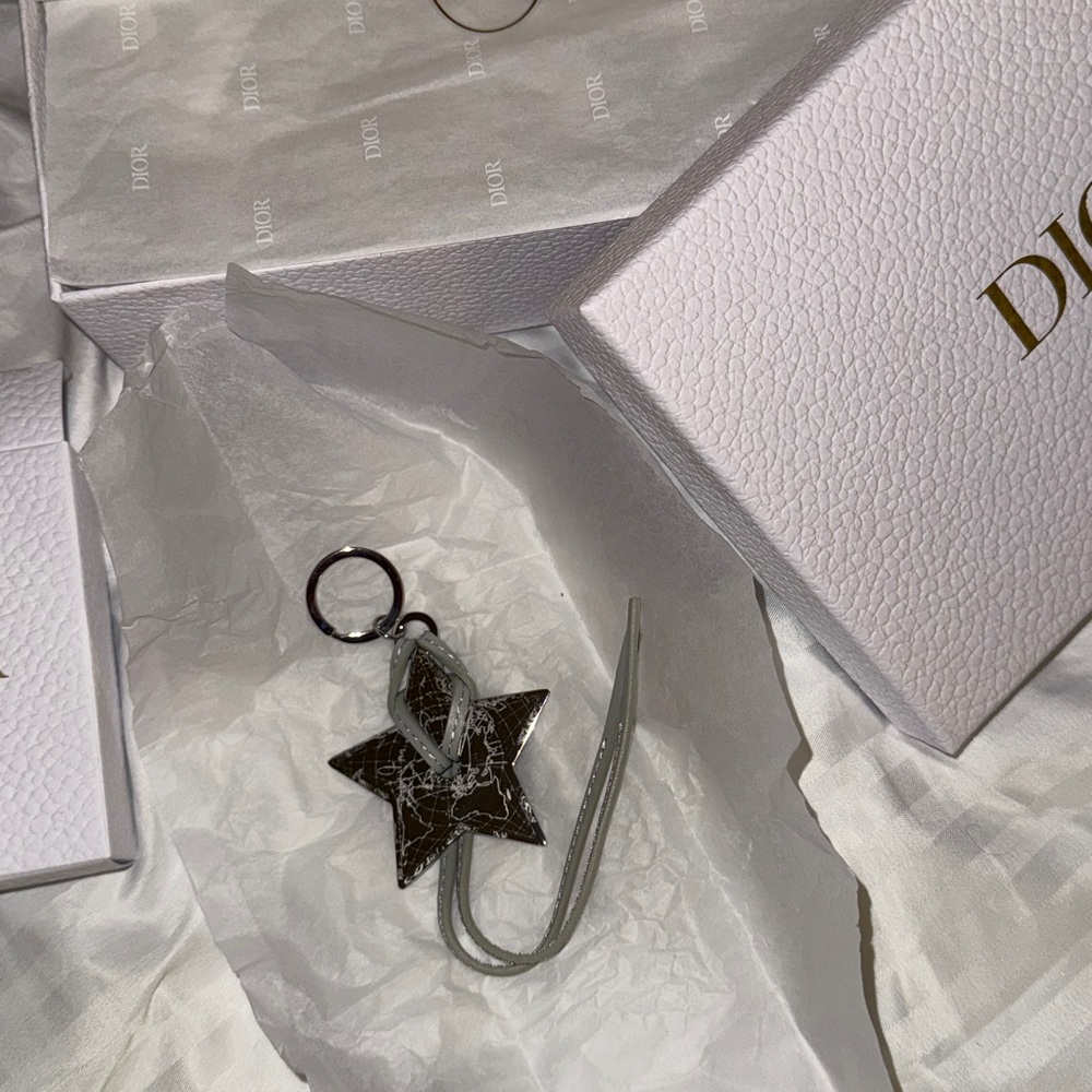 Dior Cream Star Key Holder
